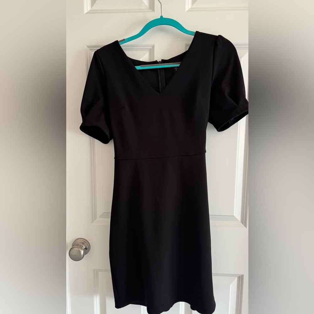 Express Black Puff Sleeve Sheath Mini Dress